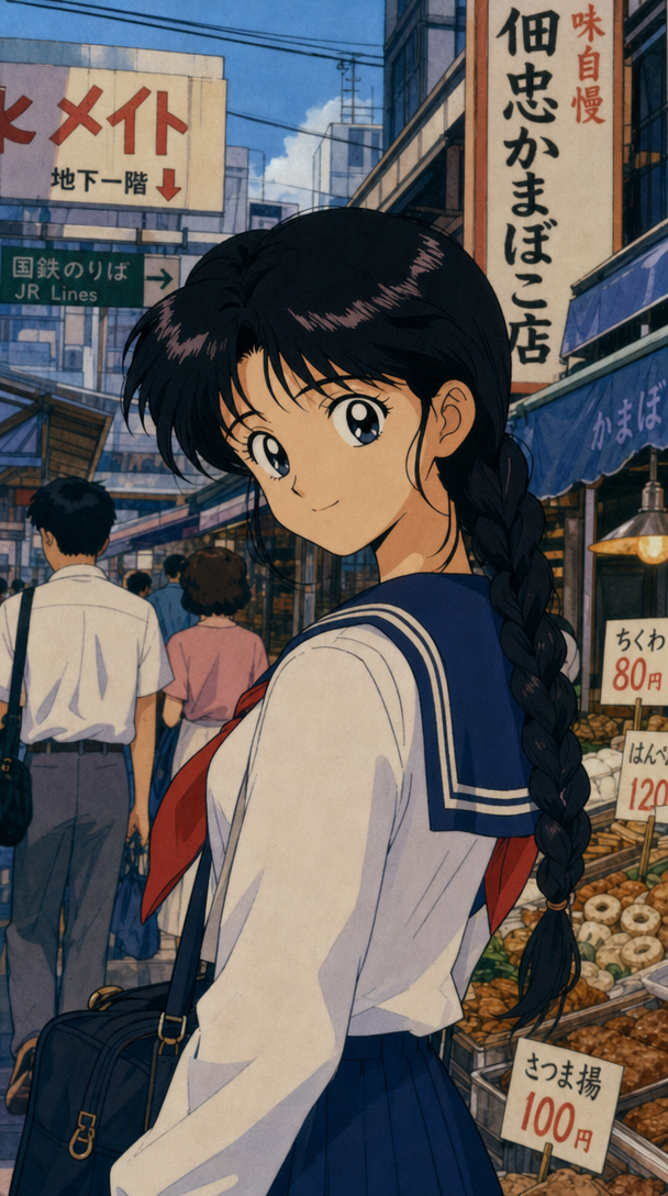 90s Tokyo Market Schoolgirl