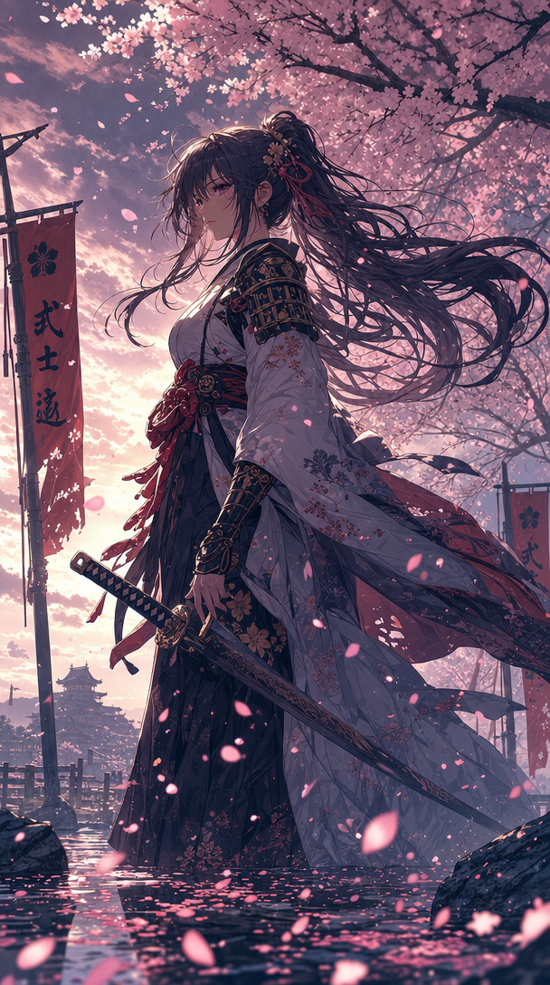 Cherry Blossom Swordswoman Visual