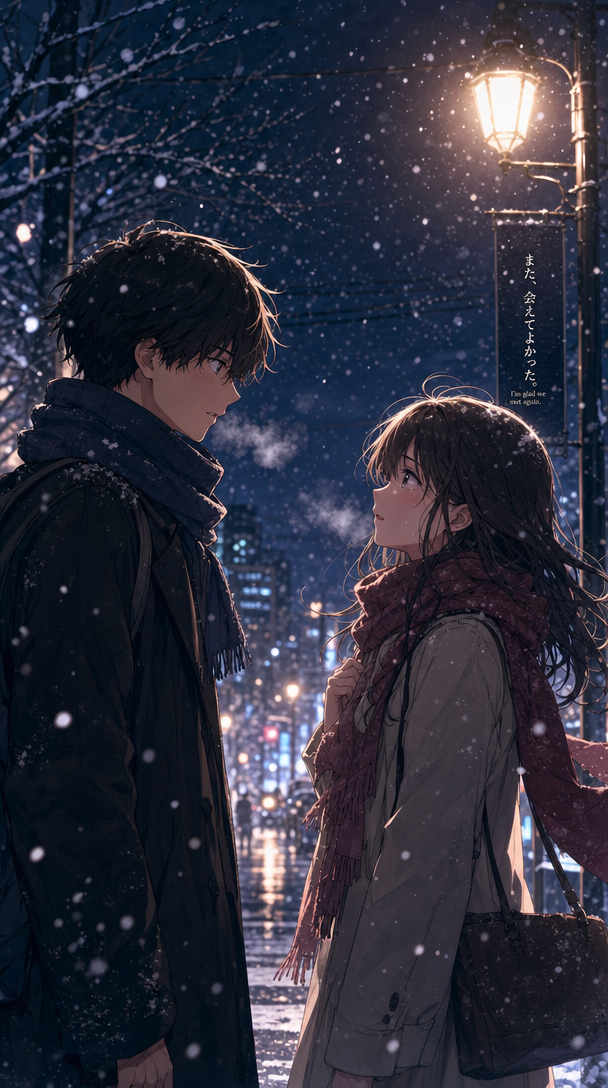 Snowy Anime Reunion Romance