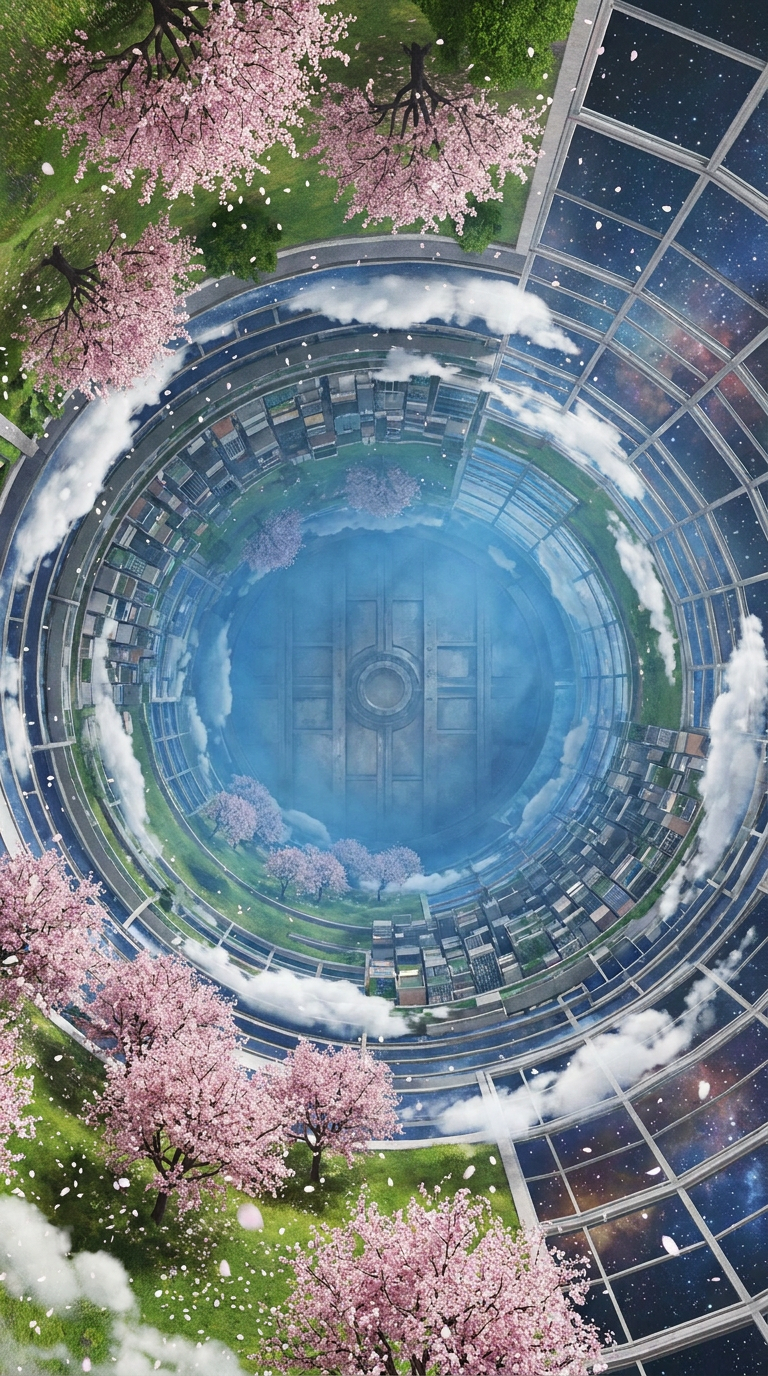 Cherry Blossom Space Cylinder