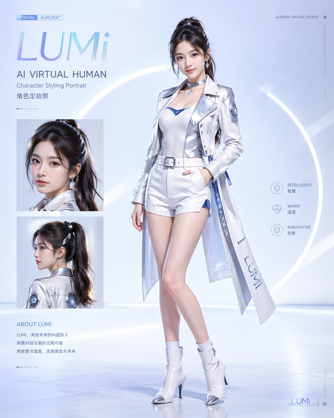 AI Virtual Human – LUMi Character Styling Portrait
